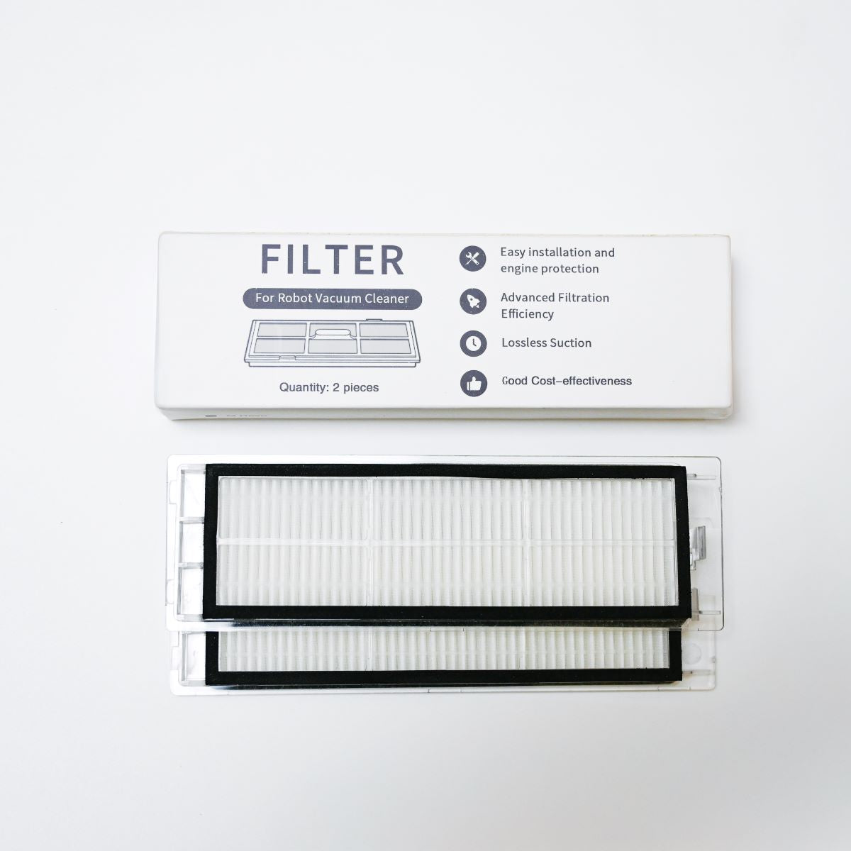 Washable Dust Bin Filter White (2pcs/Box) for Roborock Qrevo