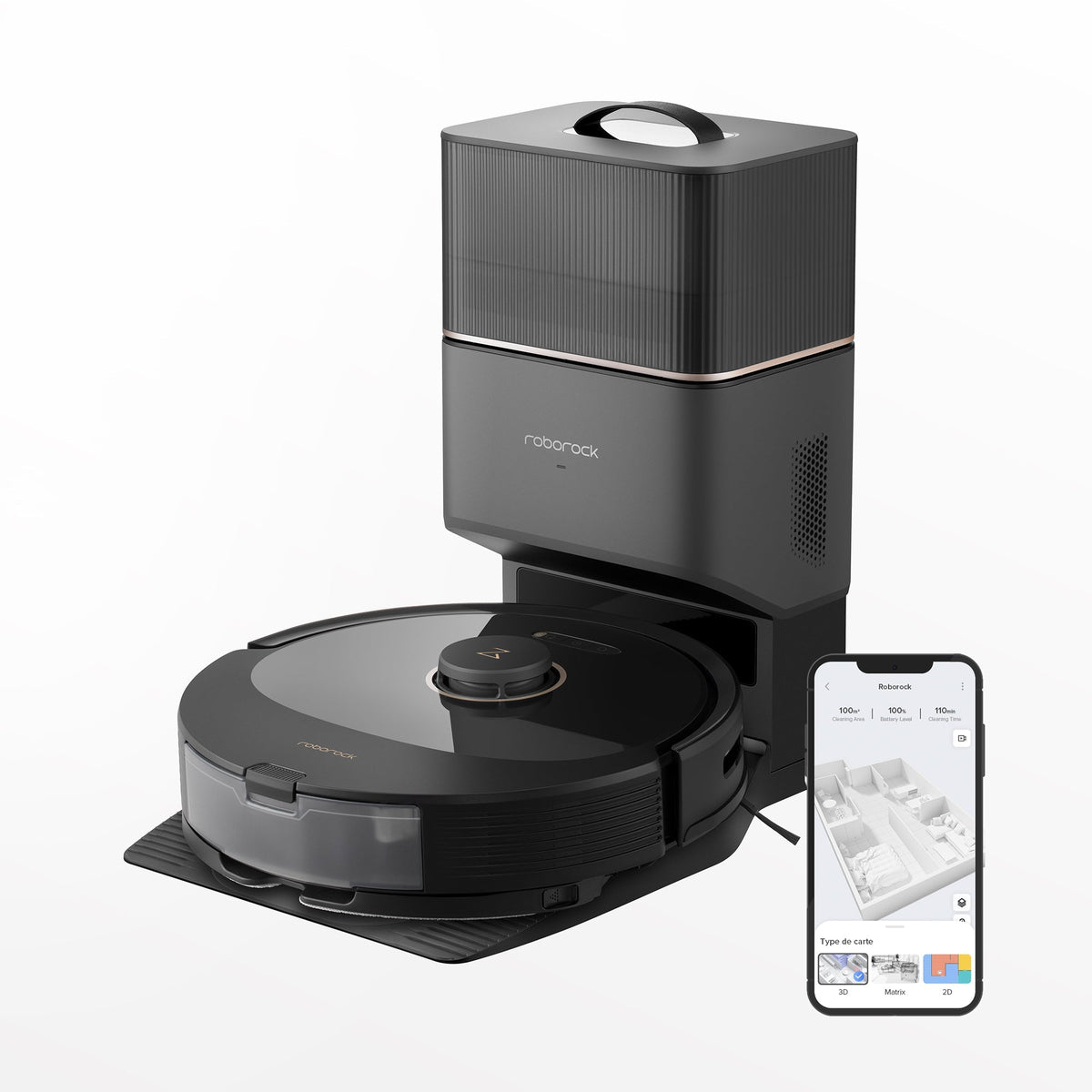 Roborock Q8 Max+ Black Robotic Vacuum Cleaner